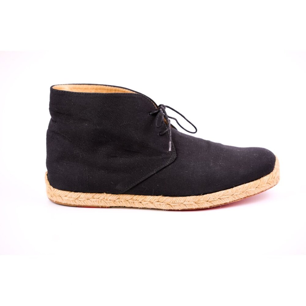 Christian Louboutin Men’s Shoes Espadrille Woven Black